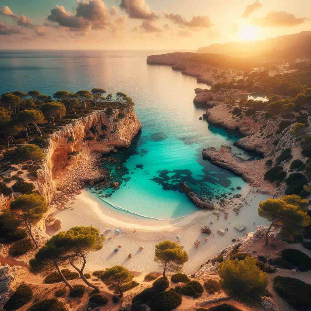 Cala Comtesa spiaggia a Maiorca.